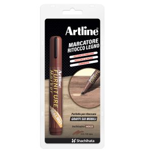 Marcatore permanente per legno Furniture Marker - punta a scalpello - tratto 2,0-5,0 mm - noce - Artline - immagine 1