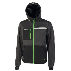 Felpa Galaxy - taglia XL - nero/verde - U-Power - immagine 1
