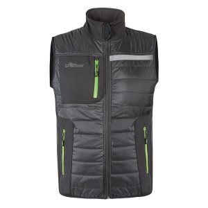 Gilet Wall - taglia L - PE - grigio/verde - U-Power - immagine 1
