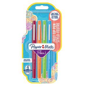 Pennarello Flair Nylon - colori assortiti Fun - Papermate - conf. 4 pezzi - immagine 1
