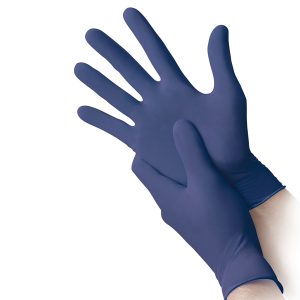 Guanti nitrile ipoallergenici N350 - senza acceleranti - taglia XS - blu - Reflexx - conf. 100 pezzi - immagine 2
