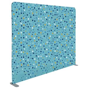 Divisorio in tessuto Wall Decor - 200 x H 150 cm - azzurro/bolle - Studio T - immagine 1