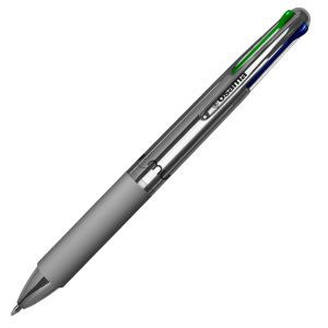 Penna a sfera 4 Multi Chrome - punta 1,00 mm - 4 colori - old silver - Osama - immagine 1