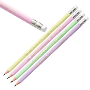 Matita Evolution Pastel - gradazione HB -  con gommino - colori assortiti - Bic - conf. 12 pezzi - immagine 2