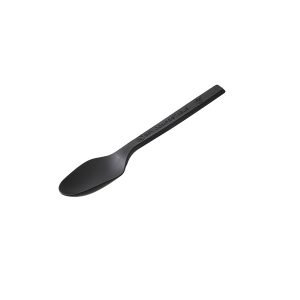 Cucchiaino monouso in CPLA - 10 cm - nero - Leone - conf. 100 pezzi - immagine 1
