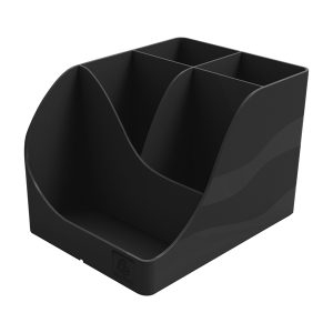 Portapenne Pen Wave NeoDeco - 15,5 x 11,9 x 10,9 cm - nero - Exacompta - immagine 1