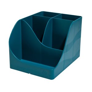 Portapenne Pen Wave NeoDeco - 15,5 x 11,9 x 10,9 cm - blu anatra - Exacompta - immagine 1