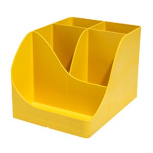 Portapenne Pen Wave Bee Blue - 15,5 x 11,9 x 10,9 cm - giallo zafferano - Exacompta - immagine 1
