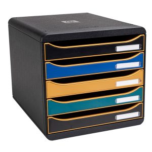 Cassettiera Big Box Plus NeoDeco -  5 cassetti - 34,7 x 27,8 x 26,7 cm - multicolore - Exacompta - immagine 1