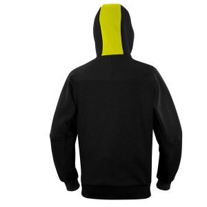 Felpa Borgo - con cappuccio - taglia L - nero/giallo - Deltaplus - immagine 2