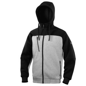Felpa Borgo - con cappuccio - taglia L - grigio/nero - Deltaplus - immagine 1