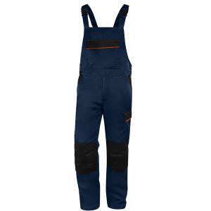 Salopette da lavoro M1SA2 - taglia XL - twill/poliestere/cotone - blu/arancio - Deltaplus - immagine 1