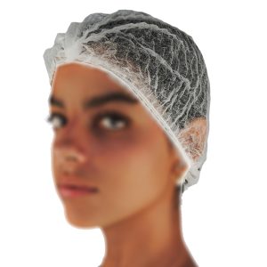 Cuffie a clip plissettate - taglia unica - diametro 53 cm - PLP - bianco - Worker - conf. 100 pezzi - immagine 1
