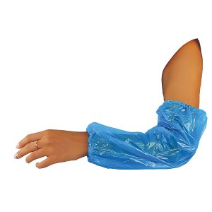 Coprimaniche monouso - 40 cm - LDPE - azzurro - Worker - conf. 100 pezzi - immagine 1