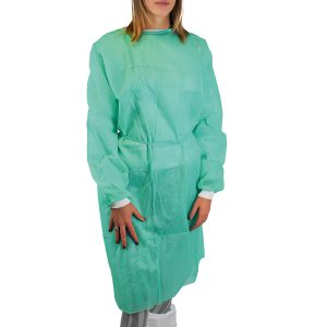 Camice monouso Visitor 30 - taglia unica - PLP - verde - Worker - immagine 1
