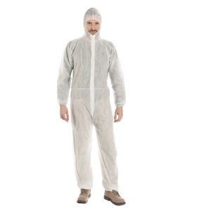 Tuta monouso Coverall 40 - taglia L - PLP - bianco - Worker - immagine 1