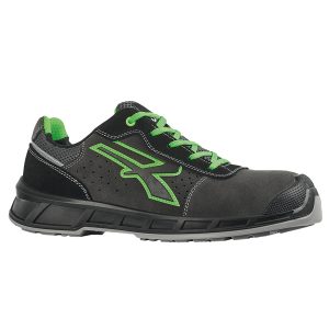 Calzatura di sicurezza Taylor - numero 41 - pelle scamosciata - nero/verde - U-Power - immagine 1