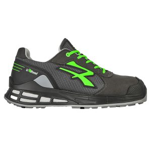 Calzatura di sicurezza Egon S1P - numero 47 - nylon/pelle scamosciata - nero/verde - U-Power - immagine 1
