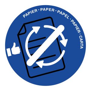 Coperchio raccolta carta - per cestino 133R - diametro 38 cm - PVC - blu - Cep - immagine 2