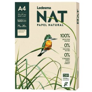 Carta da fotocopie ecologica Ledesma NAT - A4 - 75 gr - colore naturale - conf. 500 fogli - immagine 1