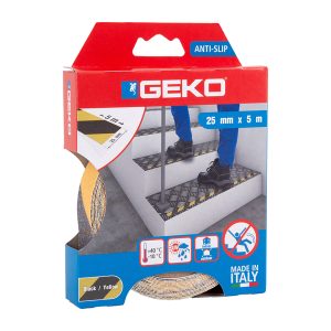 Nastro adesivo antiscivolo ANTISLIP - 2,5 cm x 5 m - giallo/nero - Geko - immagine 1