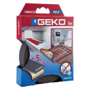 Nastro adesivo antiscivolo HOLD - per tappeti e moquette - 2,5 cm x 5 m - antracite - Geko - immagine 1