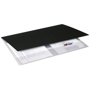 Sottomano Soft - doppio con tasca interna trasparente - 49 x 34,5 cm - plastica - nero - Arda - immagine 1
