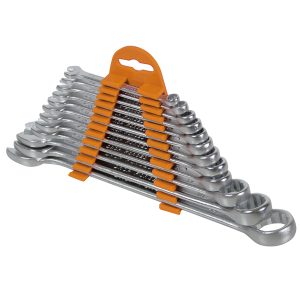 Chiavi combinate - con teste inclinate di 15° - misure assortite - CRV - Valex - conf. 12 pezzi - immagine 1