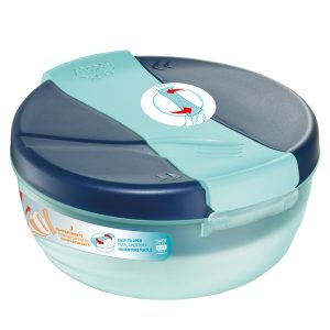 Lunch Bowl Origins - 3 scompartimenti - 19,5 x 18,5 x 9,2 cm - 1,4 L - blu - Maped - immagine 1