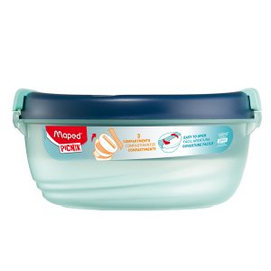 Lunch Bowl Origins - 3 scompartimenti - 19,5 x 18,5 x 9,2 cm - 1,4 L - blu - Maped - immagine 2