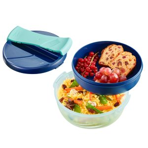 Lunch Bowl Origins - 3 scompartimenti - 19,5 x 18,5 x 9,2 cm - 1,4 L - blu - Maped - immagine 3