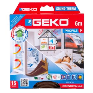 Guarnizione adesiva per l’isolamento di porte e finestre SOUND-THERM - fessura 1-4 mm - 6 m - marrone - Geko - immagine 1