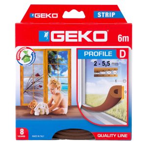 Guarnizione adesiva per isolamento STRIP - fessura 2-5,5 mm - 9 x 6 mm x 6 m - gomma - marrone - Geko - immagine 1