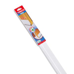 Paraspifferi per porte DOOR - con spazzola fissa e feltro - 100 cm - pvc flessibile - bianco - Geko - immagine 1