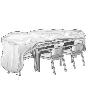 Telo di copertura Special - per tavolo e sedie - 110 x 180 x 80 cm - PU - Verdemax - immagine 1