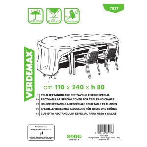 Telo di copertura Special - per tavolo e sedie - 110 x 240 x 80 cm - PU - Verdemax - immagine 2