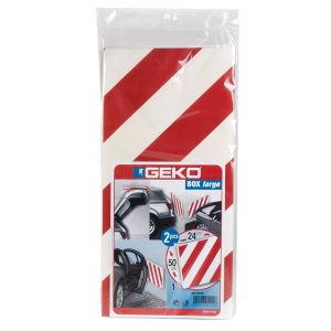 Pannello antiurto adesivo BOX - 24 x 50 cm - bianco/rosso - Geko - conf. 2 pezzi - immagine 1
