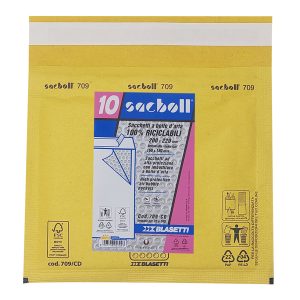 Busta imbottita Sacboll - CD (20 x 22 cm) - carta - avana - Blasetti - conf. 10 pezzi - immagine 1