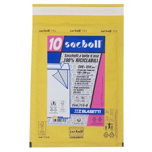 Busta imbottita Sacboll - D (20 x 32 cm) - carta - avana - Blasetti - conf. 10 pezzi - immagine 1