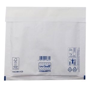 Busta imbottita Sacboll - CD (20 x 22 cm) - carta - bianco - Blasetti - conf. 10 pezzi - immagine 1