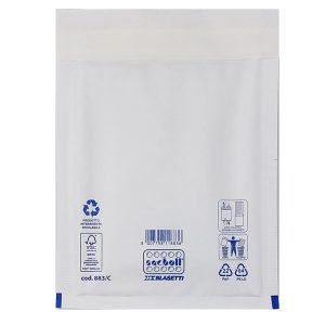 Busta imbottita Sacboll - C (17 x 27 cm) - carta - bianco - Blasetti - conf. 10 pezzi - immagine 1