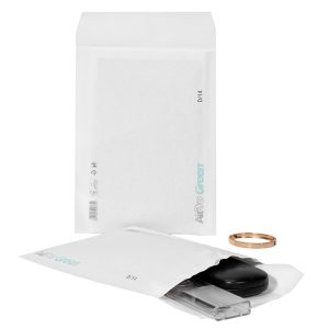 Busta imbottita AirPro Green - D/14 (20 x 26,5 cm) - carta - bianco - Bong Packaging - conf. 100 pezzi - immagine 1