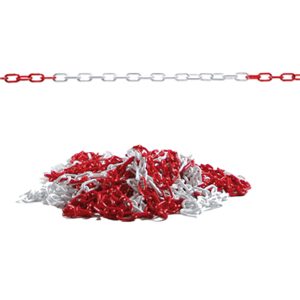 Catena segnaletica - 25 m - materiale plastico - bianco/rosso - Valex - immagine 1