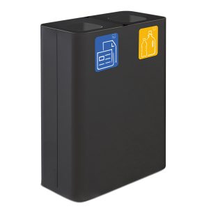Contenitore gettacarte Pure- 60x30x80 cm - 120 L - nero - Stilcasa - immagine 1