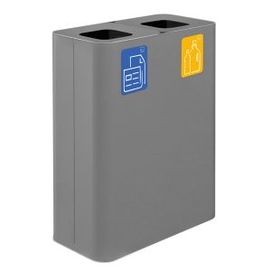 Contenitore gettacarte Pure - 60x30x80 cm - 120 L - grigio - Stilcasa - immagine 1