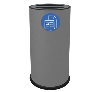 Contenitore tondo per raccolta differenziata - 2 scomparti - 70 L - grigio - Stilcasa - immagine 1