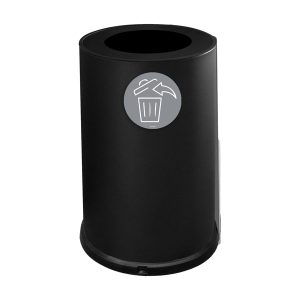 Contenitore tondo per raccolta differenziata - 1 scomparto - 100 L - nero - Stilcasa - immagine 1