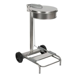 Carrello portasacco - 54,6x60xH94cm - con ruote - 110L - acciaio inox - Stilcasa - immagine 1