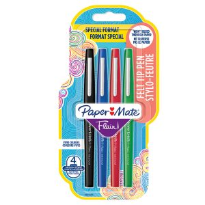 Pennarello Flair Nylon - colori assortiti Classic - Papermate - conf. 4 pezzi - immagine 1