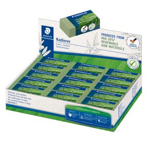 Gomma Eco 526 - 43 x 19 x 13 mm - per matita - verde - Staedtler - conf. 30 pezzi - immagine 1